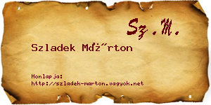 Szladek Márton névjegykártya